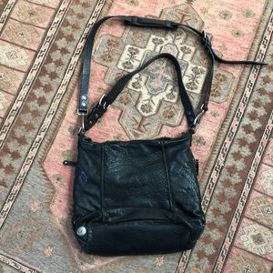 WILL Large black pebbled leather bag